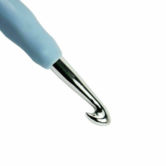 Crochet Hooks Soft Handle Rubber Grips Ergonomic Aluminum Needles 12-Pc Gift NEW - Picture 3 of 6